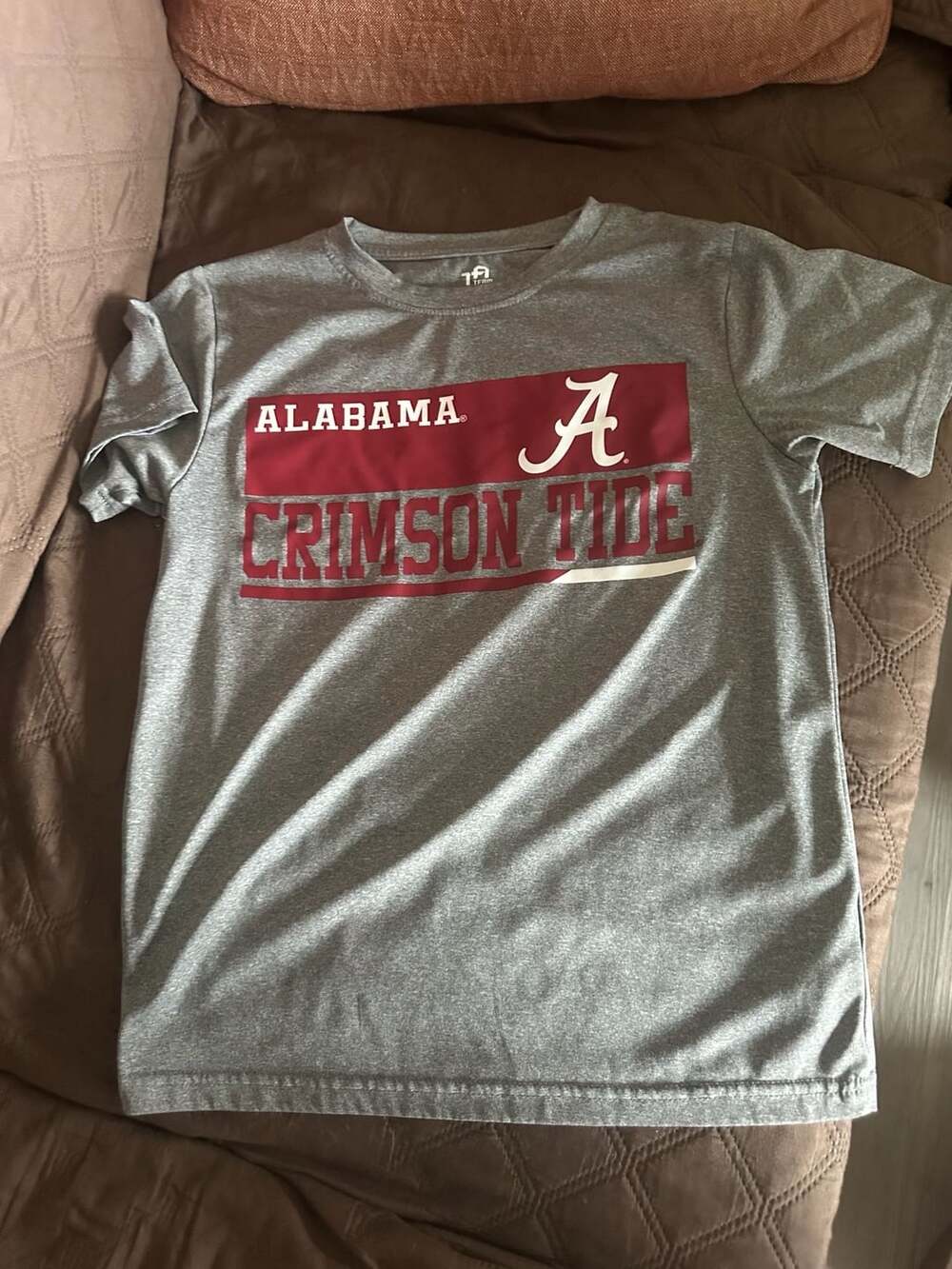 Team Athletics Alabama Crimson Tide T-Shirt Size 8/10 Gray